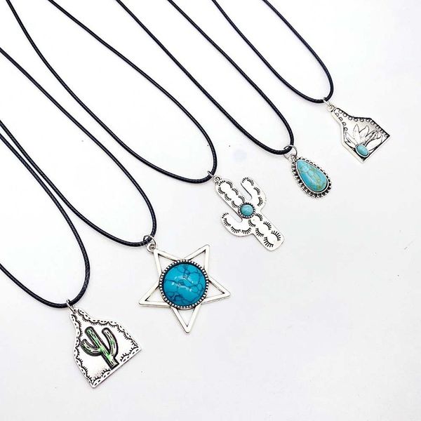 trendy stone cactus pendant necklace for women fashion vintage alloy metal adjustable bohemian jewelry gift accessories, Silver
trendy stone cactus pendant necklace for women fashion vintage alloy metal adjustable bohemian jewelry gift accessories, Silver