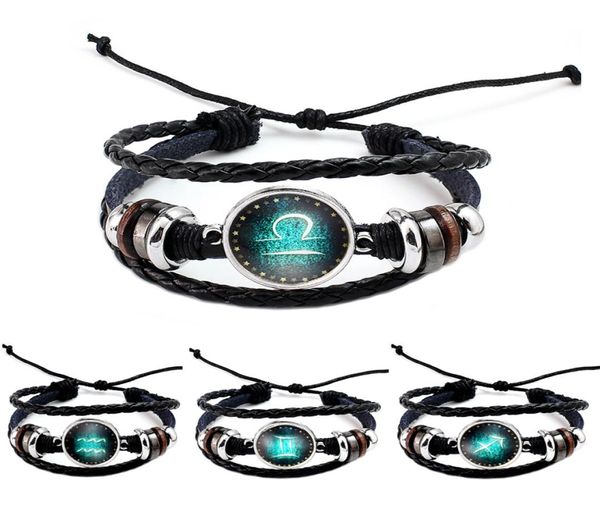 12 constellation bracelet for vintage silver color black braided adjustable multilayer leather bracelets christmas gift fas9727630, Golden;silver
12 constellation bracelet for vintage silver color black braided adjustable multilayer leather bracelets christmas gift fas9727630, Golden;silver