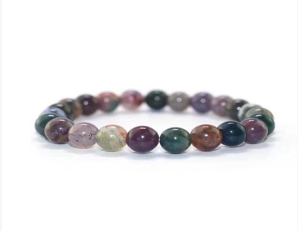 ship ping on natural colorful jade beaded bracelet v10128962801, Black