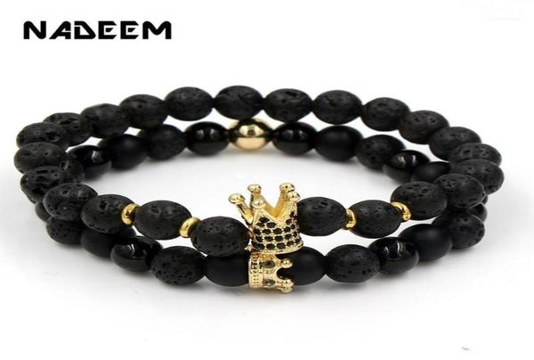 fashion handmade 2pcslot cz crown charm couple lava stone bead bracelets sets for women men jewelry bileklik pulseira masculina119638351, Golden;silver
fashion handmade 2pcslot cz crown charm couple lava stone bead bracelets sets for women men jewelry bileklik pulseira masculina119638351, Golden;silver