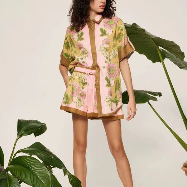 australian designer two-piece women's designer clothing holiday style loose fitting casual slim linen printed short sleeved shirt with, White
australian designer two-piece women's designer clothing holiday style loose fitting casual slim linen printed short sleeved shirt with, White