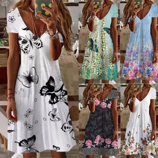 basic casual dresses 2023 fashion women loose vintage ruffles be5xl dress large big summer printed party beach 230625, Black;gray
basic casual dresses 2023 fashion women loose vintage ruffles be5xl dress large big summer printed party beach 230625, Black;gray