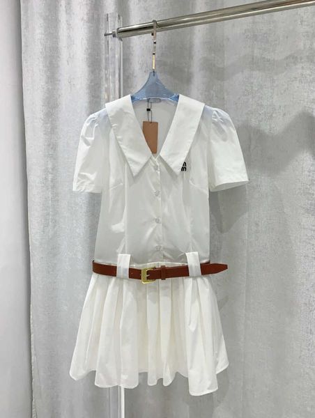 designer elegant dress patchwork shirt skirts lightweight breathable fabric belts lapel buttons short-sleeve white dresses womens leisure cl, Black;gray
designer elegant dress patchwork shirt skirts lightweight breathable fabric belts lapel buttons short-sleeve white dresses womens leisure cl, Black;gray