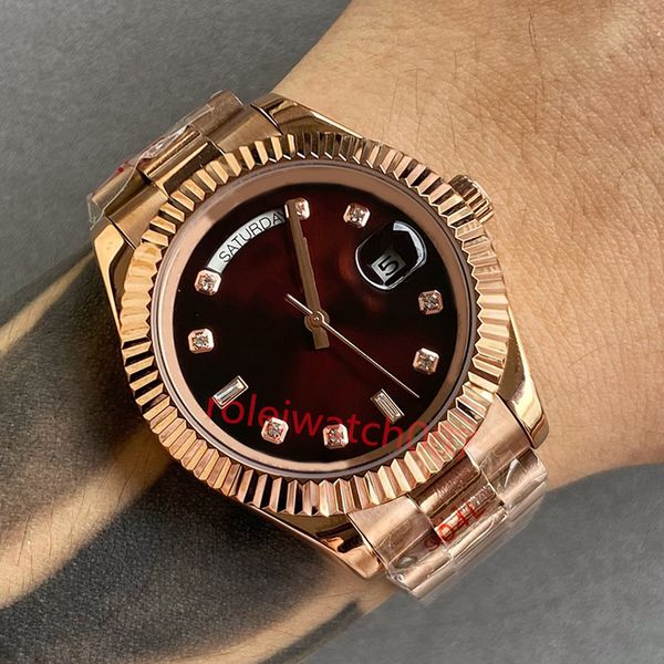 designer day mens watches date st9 automatic machine 40mm 904l stainless steel strap sapphire with diamond lady watch hidden folding buckle, Slivery;brown
designer day mens watches date st9 automatic machine 40mm 904l stainless steel strap sapphire with diamond lady watch hidden folding buckle, Slivery;brown