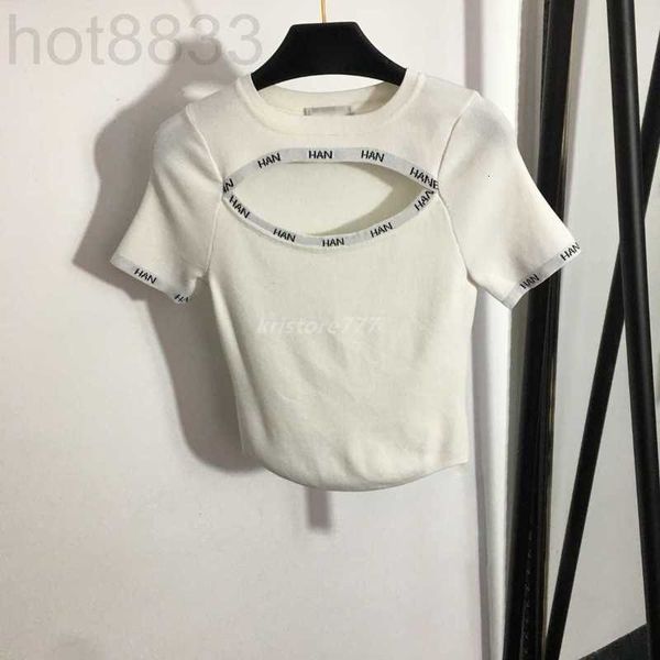 women's t-shirt designer women tee vest knits t shirts with hollow out letters pattern girls crop runway high end luxury brand stretch, White
women's t-shirt designer women tee vest knits t shirts with hollow out letters pattern girls crop runway high end luxury brand stretch, White