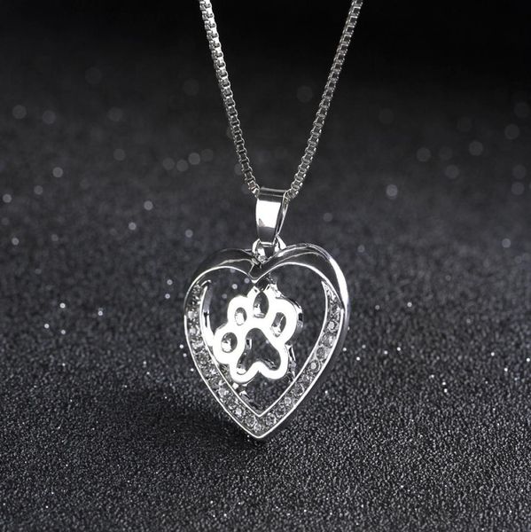 pretty pet dog paw love heart pendant silver color choker necklaces for women jewelry heart necklace8164241
pretty pet dog paw love heart pendant silver color choker necklaces for women jewelry heart necklace8164241