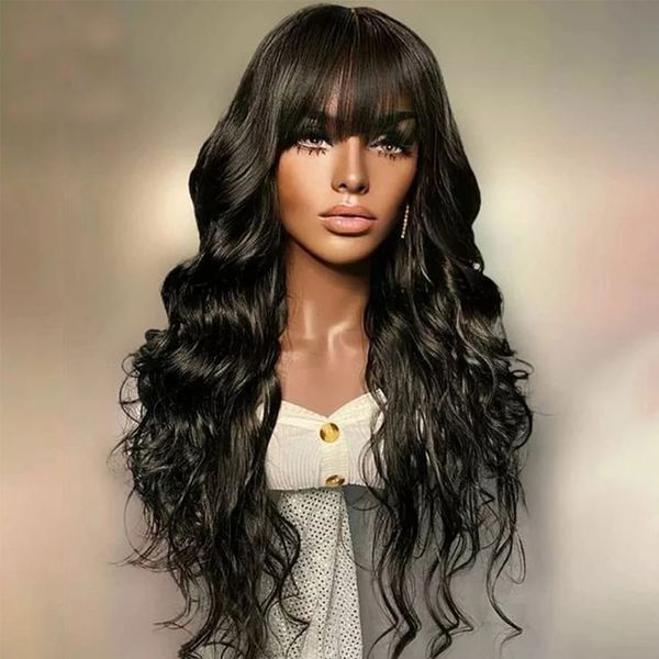 new design body wave human hair wigs with bangs 26 inch full machine made wig brazilian wavy short bob human hair wigs for women, Black;brown
new design body wave human hair wigs with bangs 26 inch full machine made wig brazilian wavy short bob human hair wigs for women, Black;brown