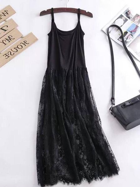 dresses modal patchwork lace camisole white bottom skirt dress high waist sleeveless mesh pleated slip dress petticoat autumn and summer, Black;gray
dresses modal patchwork lace camisole white bottom skirt dress high waist sleeveless mesh pleated slip dress petticoat autumn and summer, Black;gray