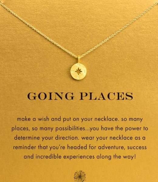 with card cute dogeared necklace with polaris compass going places silver and gold color no fade and 058255
with card cute dogeared necklace with polaris compass going places silver and gold color no fade and 058255