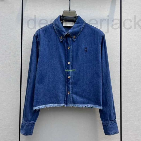 women's blouses & shirts designer cotton women girls denim vintage crop with letter embroidery runway high end luxury brand long sleev, White
women's blouses & shirts designer cotton women girls denim vintage crop with letter embroidery runway high end luxury brand long sleev, White