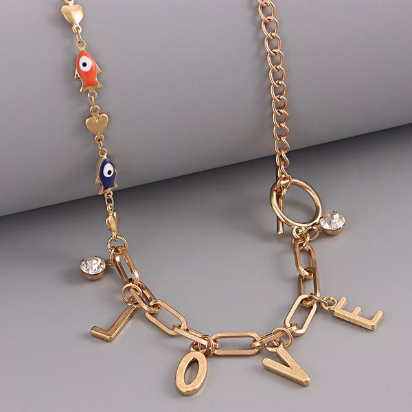 pendant necklace ot buckle fish love letter pendant necklace female, fashion ins personality necklace temperament popular colorful personali, Silver
pendant necklace ot buckle fish love letter pendant necklace female, fashion ins personality necklace temperament popular colorful personali, Silver