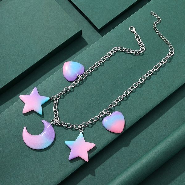 chains cartoon creative little bear star moon necklace personalized fashion fruit flower necklace necklace ornament, Silver
chains cartoon creative little bear star moon necklace personalized fashion fruit flower necklace necklace ornament, Silver