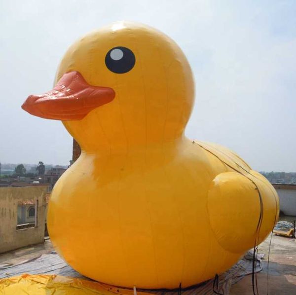 Image of 6mH 20ft Big inflatable rubber duck balloon giant yellow ducks air sealed cartoon model for promotion