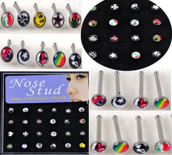 24 stksset nose ring fashion body jewelry neus studs roestvrij chirurgisch staal neus piercing acryl stud ring voor vrouwen gift6897743, Silver
24 stksset nose ring fashion body jewelry neus studs roestvrij chirurgisch staal neus piercing acryl stud ring voor vrouwen gift6897743, Silver