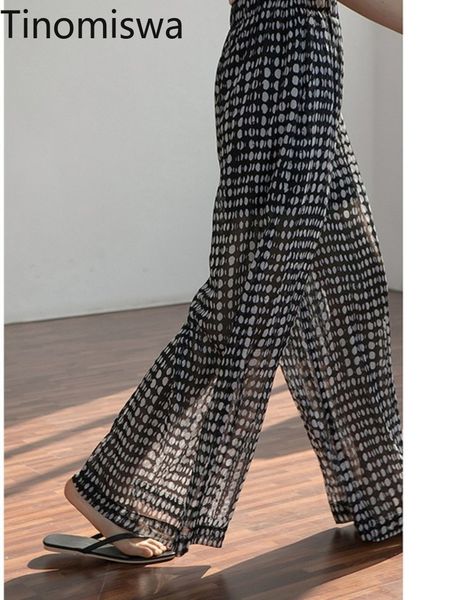men's shorts tinomiswa polka dot chiffon wide leg pant summer stretch high waist casual fashion temperament full length trousers 230625, White;black
men's shorts tinomiswa polka dot chiffon wide leg pant summer stretch high waist casual fashion temperament full length trousers 230625, White;black