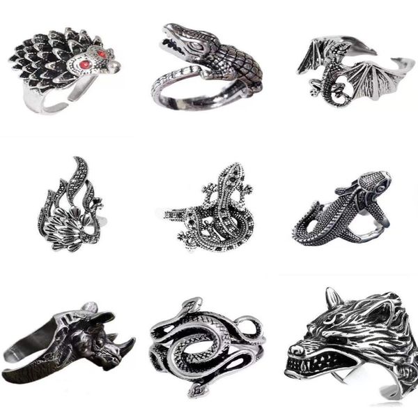 12pcs band ring set for women girls animals fashion men jewelry vintage ancient silver punk gothic adjustable rings bulk3316409 
12pcs band ring set for women girls animals fashion men jewelry vintage ancient silver punk gothic adjustable rings bulk3316409
