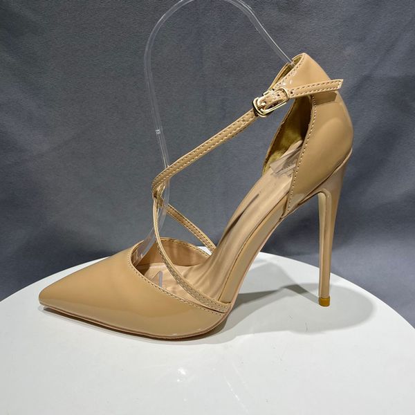 naked patent leather womens patent leather cross ribbon style bomb pointed high heels exotic shoes designed for elegant ladies, Black
naked patent leather womens patent leather cross ribbon style bomb pointed high heels exotic shoes designed for elegant ladies, Black