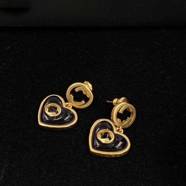 heart shaped drop glue double silver needle brass material small design and earrings, Golden
heart shaped drop glue double silver needle brass material small design and earrings, Golden