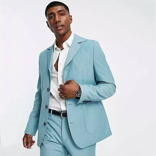 men's suits blazers 2023 sky blue men suit slim fit groom tuxedos four button tailored made 2 pieces set blazer jacket pants costume ho, White;black
men's suits blazers 2023 sky blue men suit slim fit groom tuxedos four button tailored made 2 pieces set blazer jacket pants costume ho, White;black