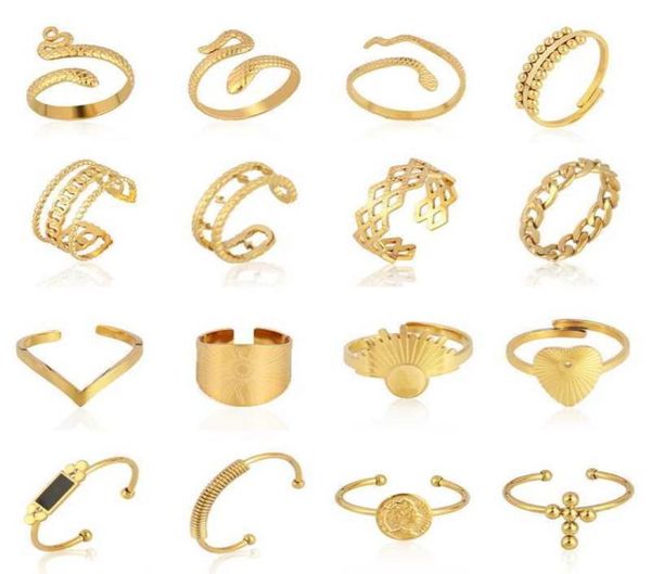 ring stainless steel rings for women statement ring women's rings punk open finger gold color geometry ring rings jewelry q07083491998, Silver
ring stainless steel rings for women statement ring women's rings punk open finger gold color geometry ring rings jewelry q07083491998, Silver