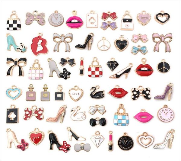 55pcs k gold color alloy findings charms for earring bracelet necklaces oil drip heart bow shoes pendants diy jewelry accessories7161808, Bronze;silver
55pcs k gold color alloy findings charms for earring bracelet necklaces oil drip heart bow shoes pendants diy jewelry accessories7161808, Bronze;silver