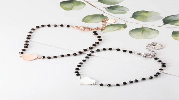 stainless steel black crystal beads chain bracelet rose gold heart star charms bracelet for women jewelry7227259, Golden;silver
stainless steel black crystal beads chain bracelet rose gold heart star charms bracelet for women jewelry7227259, Golden;silver
