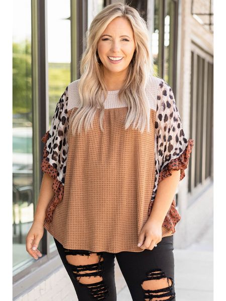 women's plus size tshirt 4xl woman 2023 spring summer leopard print patchwork elegant tee shirt loose oversized women clothing 230625, Black
women's plus size tshirt 4xl woman 2023 spring summer leopard print patchwork elegant tee shirt loose oversized women clothing 230625, Black