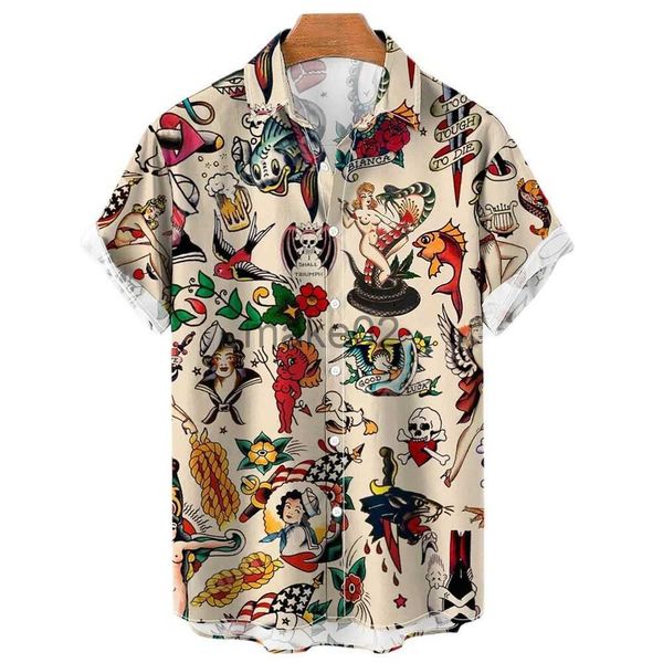 men's casual shirts 2023 summer oversized hawaiian shirt mens designer clothes sailor moon streetwear beach mermaid tunic short sleeve, White;black
men's casual shirts 2023 summer oversized hawaiian shirt mens designer clothes sailor moon streetwear beach mermaid tunic short sleeve, White;black