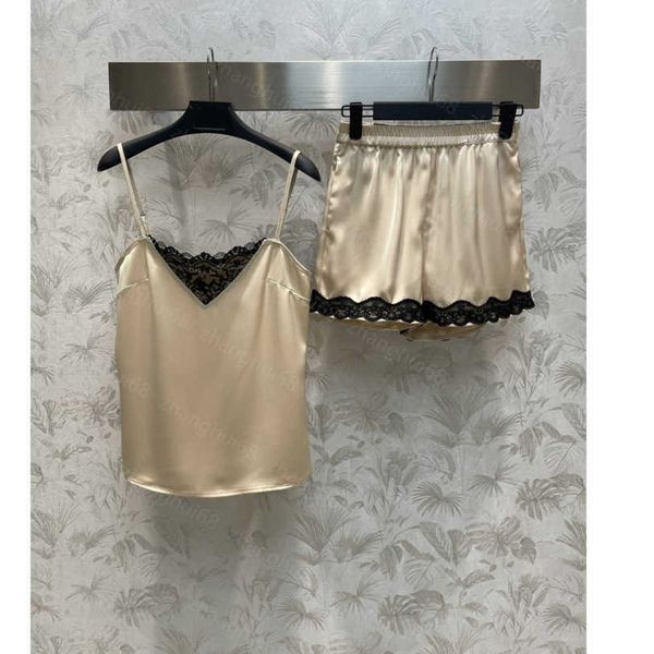 23ss women shorts sets womens designer clothing casual suit contrasting lace patchwork crepe satin sling elastic shorts set women clothes a1, White
23ss women shorts sets womens designer clothing casual suit contrasting lace patchwork crepe satin sling elastic shorts set women clothes a1, White