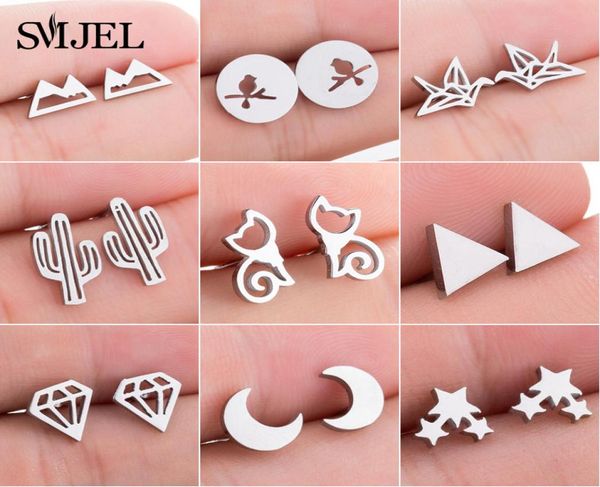 smjel cute animal stud earrings for women kids stainless steel jewelry cat moon star earings jewelry accessories gifts5296677, White
smjel cute animal stud earrings for women kids stainless steel jewelry cat moon star earings jewelry accessories gifts5296677, White