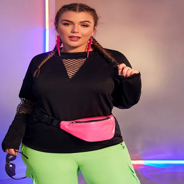 women's plus size tshirt smock neck spring autumn casual sweatshirt long sleeve mesh panel fashion blouse female large 7xl 230625, Black
women's plus size tshirt smock neck spring autumn casual sweatshirt long sleeve mesh panel fashion blouse female large 7xl 230625, Black