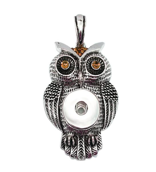 118 owl rhinestone 18mm snap button necklace pendant necklace interchangeable charm jewelry for women gift1714112, Silver
118 owl rhinestone 18mm snap button necklace pendant necklace interchangeable charm jewelry for women gift1714112, Silver