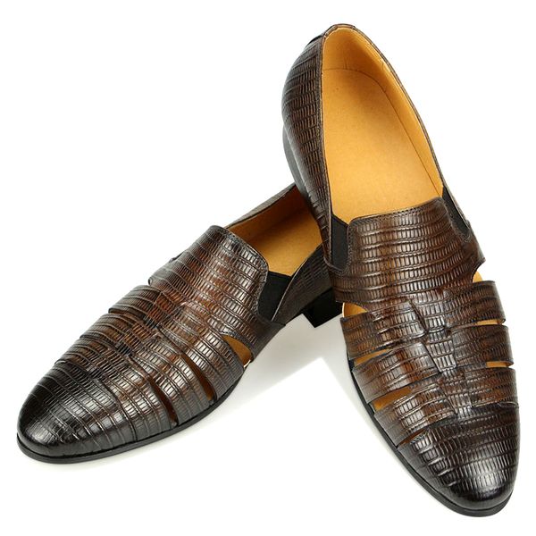 mens luxury casual sandals handmade print fashion new genuine leather roman hollow out shoe summer breathable and soft sandals, Black
mens luxury casual sandals handmade print fashion new genuine leather roman hollow out shoe summer breathable and soft sandals, Black