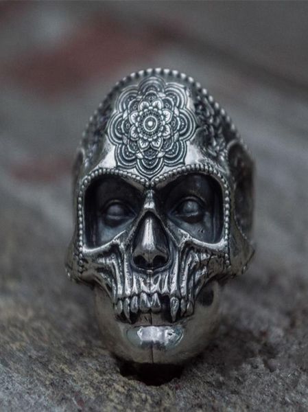 unique silver color 316l stainless steel heavy sugar skull ring mens mandala flower santa muerte biker jewelry9319748
unique silver color 316l stainless steel heavy sugar skull ring mens mandala flower santa muerte biker jewelry9319748