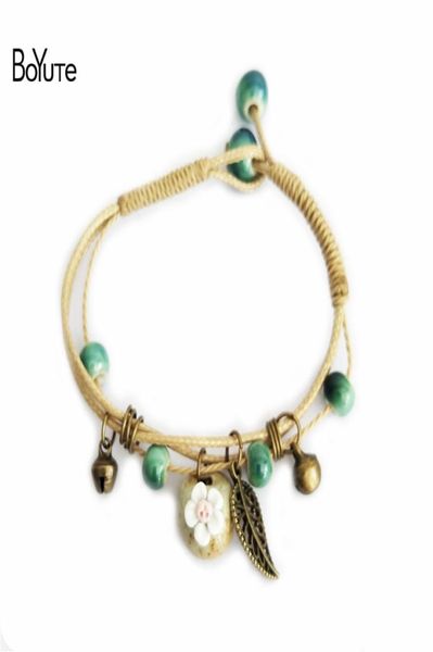 boyute 5pcs vintage charm bracelet handmade knitted ceramic bead flower bracelet women fashion jewelry christmas gift6606759, Golden;silver
boyute 5pcs vintage charm bracelet handmade knitted ceramic bead flower bracelet women fashion jewelry christmas gift6606759, Golden;silver