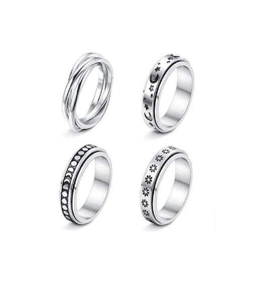 2022 fashion retro hip hop punk ring geometry stars moon flowers glossy men039s and women039s rotating rings jewelry gifts1843403, Silver
2022 fashion retro hip hop punk ring geometry stars moon flowers glossy men039s and women039s rotating rings jewelry gifts1843403, Silver