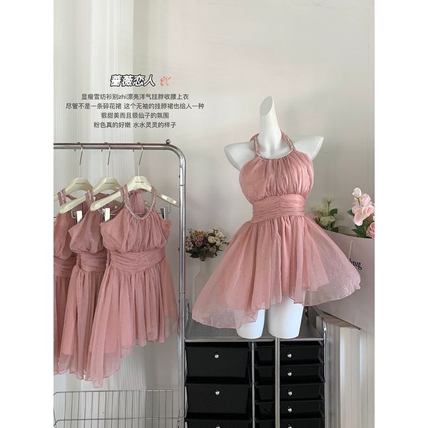 basic casual dresses 2023 summer women pink halter neck dress harajuku korean vintage kawaii elegant y2k aline luxury evening midi 230625, Black;gray
basic casual dresses 2023 summer women pink halter neck dress harajuku korean vintage kawaii elegant y2k aline luxury evening midi 230625, Black;gray