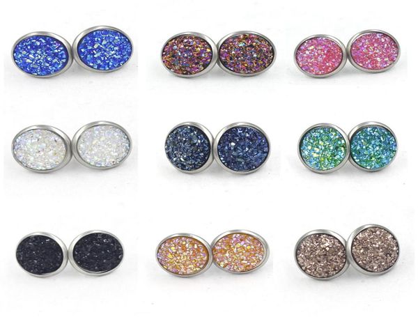 fashion 12mm imitate natural stone drusy druzy stainless steel stud earrings for women lady jewelry2250824, Golden;silver
fashion 12mm imitate natural stone drusy druzy stainless steel stud earrings for women lady jewelry2250824, Golden;silver