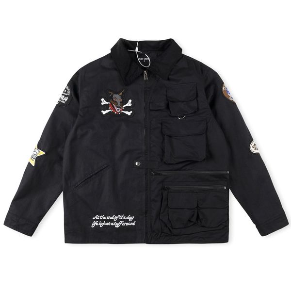 2023ss men's outerwear & coats cartoon embroidery multi-bag zipper jacket, Black;brown
2023ss men's outerwear & coats cartoon embroidery multi-bag zipper jacket, Black;brown