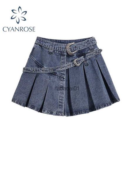 women's denim short skirt khaki pleated skirt y2k vintage harajuku 2023 summer clothes high waist blue aline mini skirt l230621, Black
women's denim short skirt khaki pleated skirt y2k vintage harajuku 2023 summer clothes high waist blue aline mini skirt l230621, Black