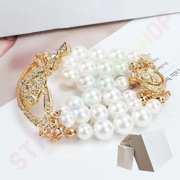 luxury fashion beaded pearl bracelet three layer diamond filled saturn bracelets charming women wear noble elegant gold and silver bicolor v, Black
luxury fashion beaded pearl bracelet three layer diamond filled saturn bracelets charming women wear noble elegant gold and silver bicolor v, Black
