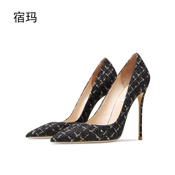 womens shoes 2023 new weave woman pumps luxury designer high heels pointed stiletto shallow mouth party elegant office shoes, Black
womens shoes 2023 new weave woman pumps luxury designer high heels pointed stiletto shallow mouth party elegant office shoes, Black