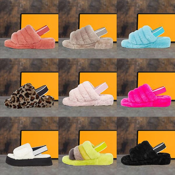 fluff fuzz yeah slippers slide slides sandal australia half slippers scuffette solid color ladies womens yellow blue red furry with box, Black
fluff fuzz yeah slippers slide slides sandal australia half slippers scuffette solid color ladies womens yellow blue red furry with box, Black