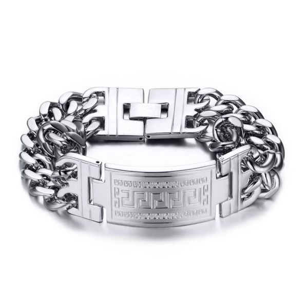 men039s greece key id tag bracelet for men stainless steel male double cuba chain bangles bileklik hiphop jewelry bold and chun5233982, White
men039s greece key id tag bracelet for men stainless steel male double cuba chain bangles bileklik hiphop jewelry bold and chun5233982, White