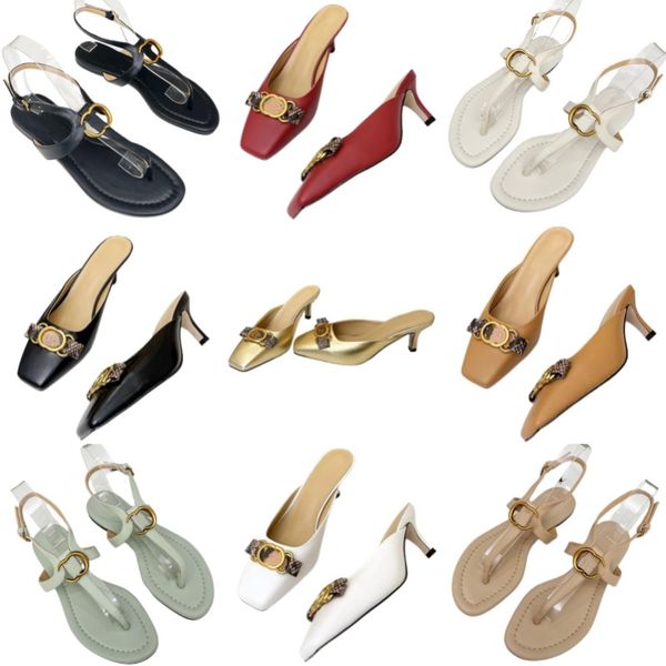 sandals luxury brand slippers women's letter flip flops flat heel beach shoes metal buckle high heels genuine leather squared toe desig, Black
sandals luxury brand slippers women's letter flip flops flat heel beach shoes metal buckle high heels genuine leather squared toe desig, Black