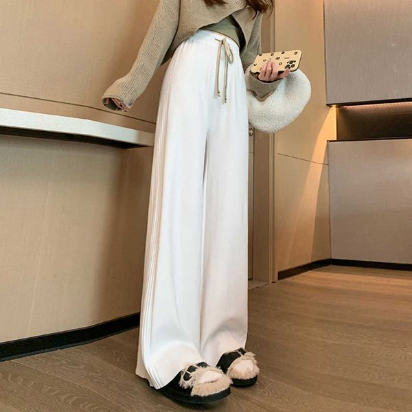 design sense side pleated pit knitted wide leg pants for women autumn and winter, with a loose and fit, straight tube floor mop pants722, Black;white
design sense side pleated pit knitted wide leg pants for women autumn and winter, with a loose and fit, straight tube floor mop pants722, Black;white