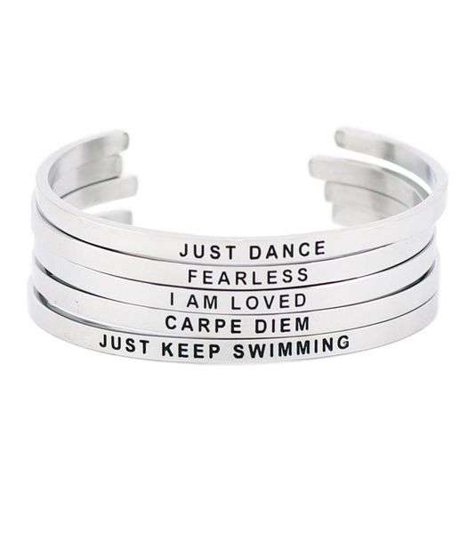 stainless steel bangle engraved positive inspirational quote cuff bracelet bangle silver mantra bangle for women gift2532219, Black
stainless steel bangle engraved positive inspirational quote cuff bracelet bangle silver mantra bangle for women gift2532219, Black