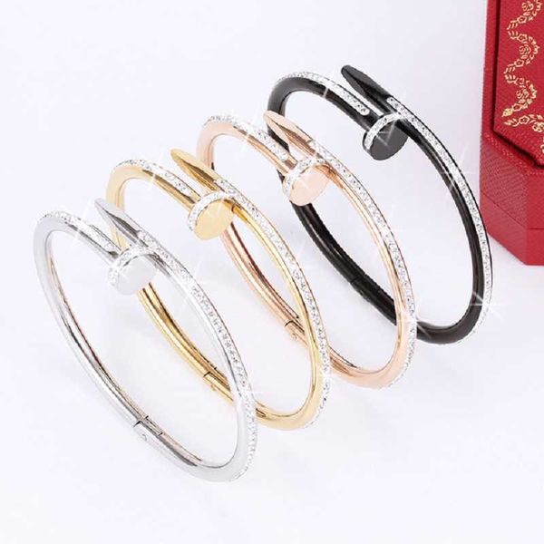designer new star's same style nail bracelet 18k rose gold love colorful with diamonds female 925 sterling silver couple male coarse ed, Black
designer new star's same style nail bracelet 18k rose gold love colorful with diamonds female 925 sterling silver couple male coarse ed, Black