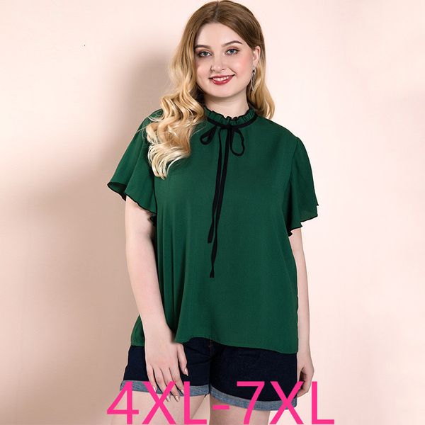 women's plus size tshirt summer plus size for women blouse large short sleeve elegant loose casual bowknot green oneck shirt 4xl 5xl 6, Black
women's plus size tshirt summer plus size for women blouse large short sleeve elegant loose casual bowknot green oneck shirt 4xl 5xl 6, Black