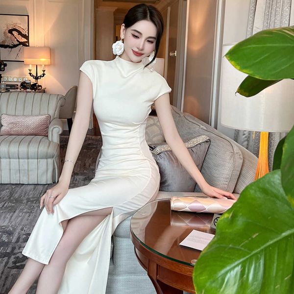 2023 summer new women's standing neck solid color slim fit design sense split long sleeves wrap hip maxi mini club dress 6232541, Black;gray
2023 summer new women's standing neck solid color slim fit design sense split long sleeves wrap hip maxi mini club dress 6232541, Black;gray